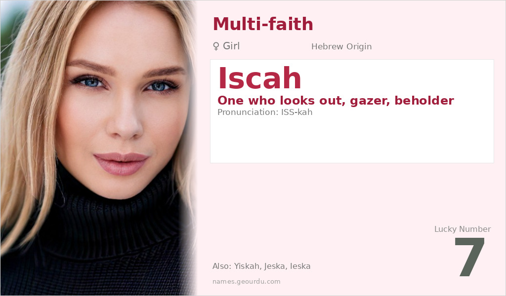 Iscah Name Meaning and Details