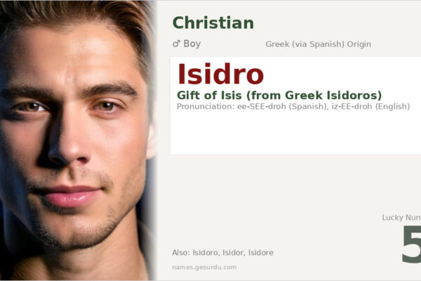 Isidro Name Meaning — Greek Origin, Boy Name & History (2025)