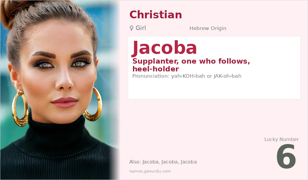 Jacoba Name Meaning and Details