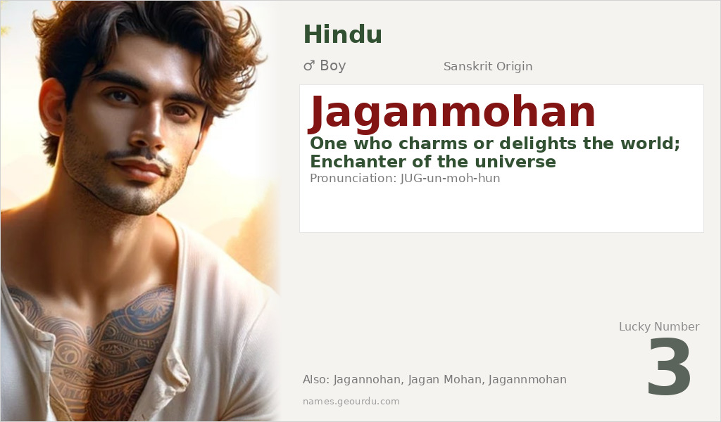 Jaganmohan Name Meaning and Details