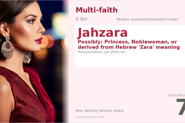 Jahzara Name Meaning — Origin, Gender & Details (2025)