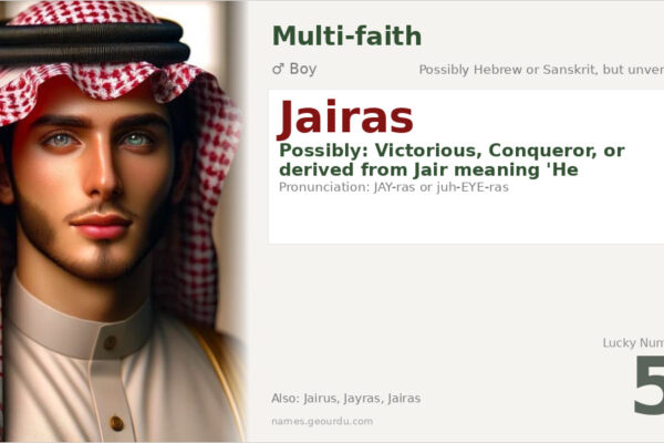 Jairas Name Meaning — Origin, Gender & Details (2025)