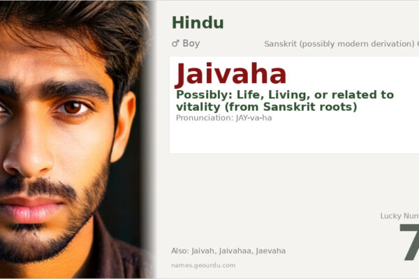 Jaivaha Name Meaning — Origin, Gender & Details (2025)