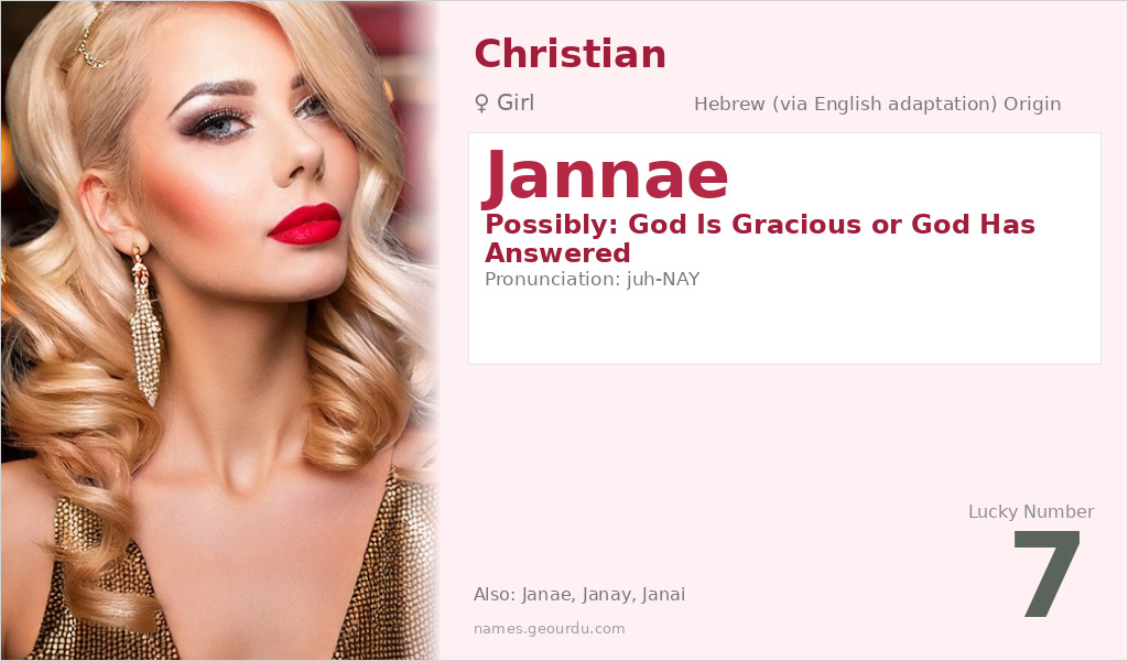 Jannae Name Meaning and Details