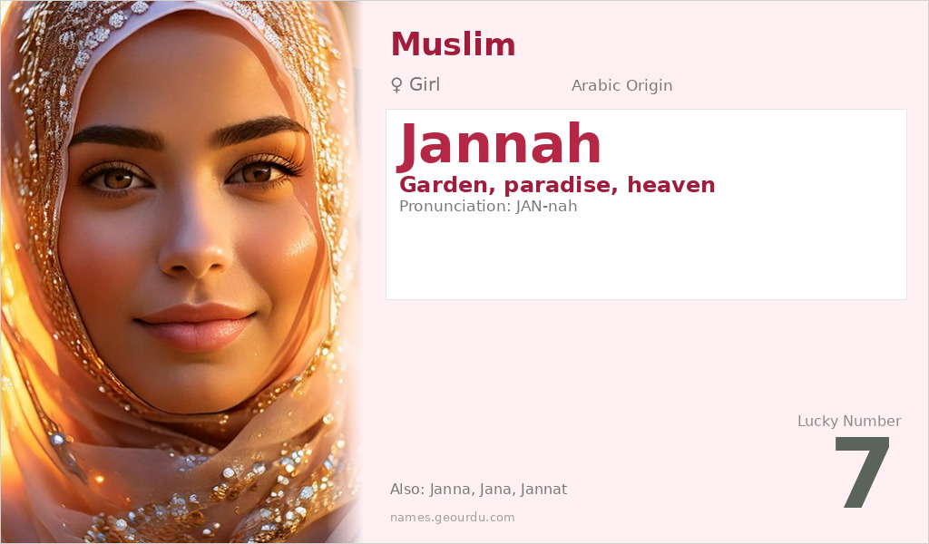 Jannah Name Meaning and Details
