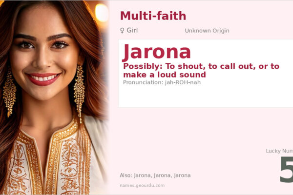 Jarona Name Meaning — Origin, Gender & Details (2025)