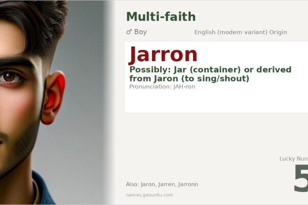 Jarron Name Meaning — Origin, Gender & Details (2025)