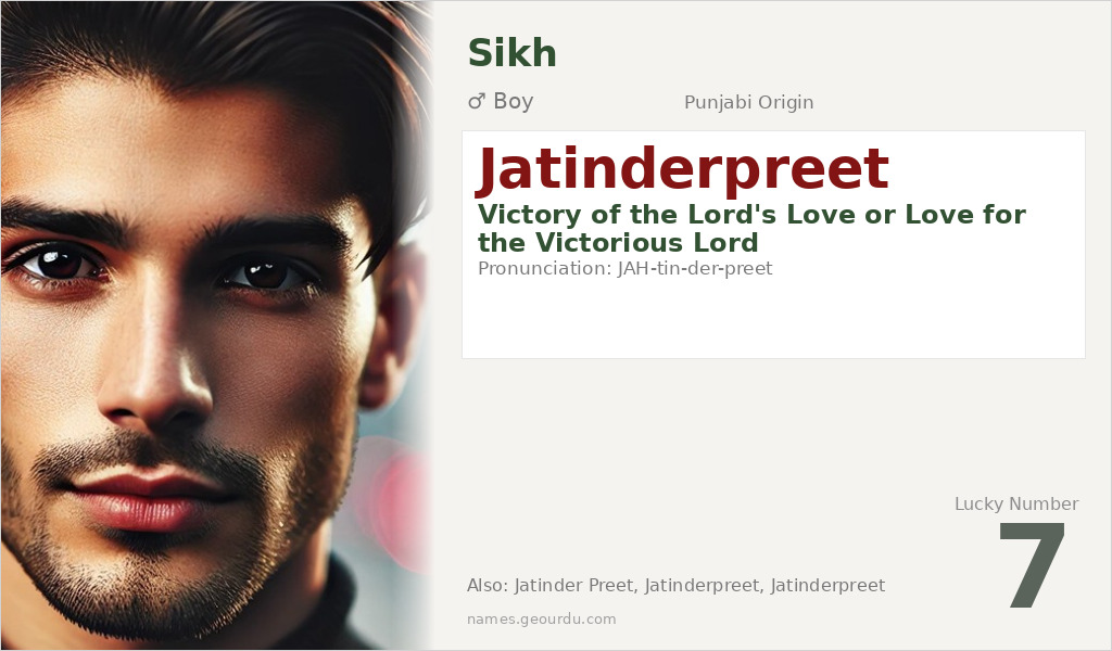 Jatinderpreet Name Meaning and Details