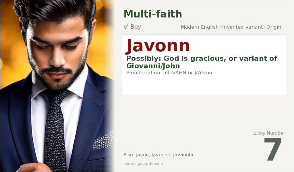Javonn Name Meaning and Details