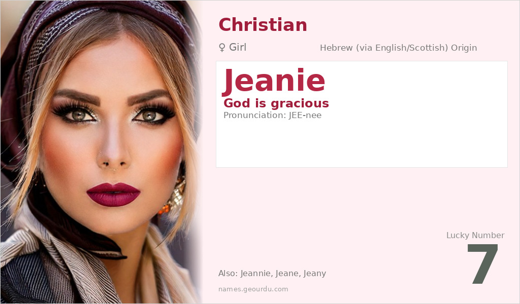 Jeanie Name Meaning and Details