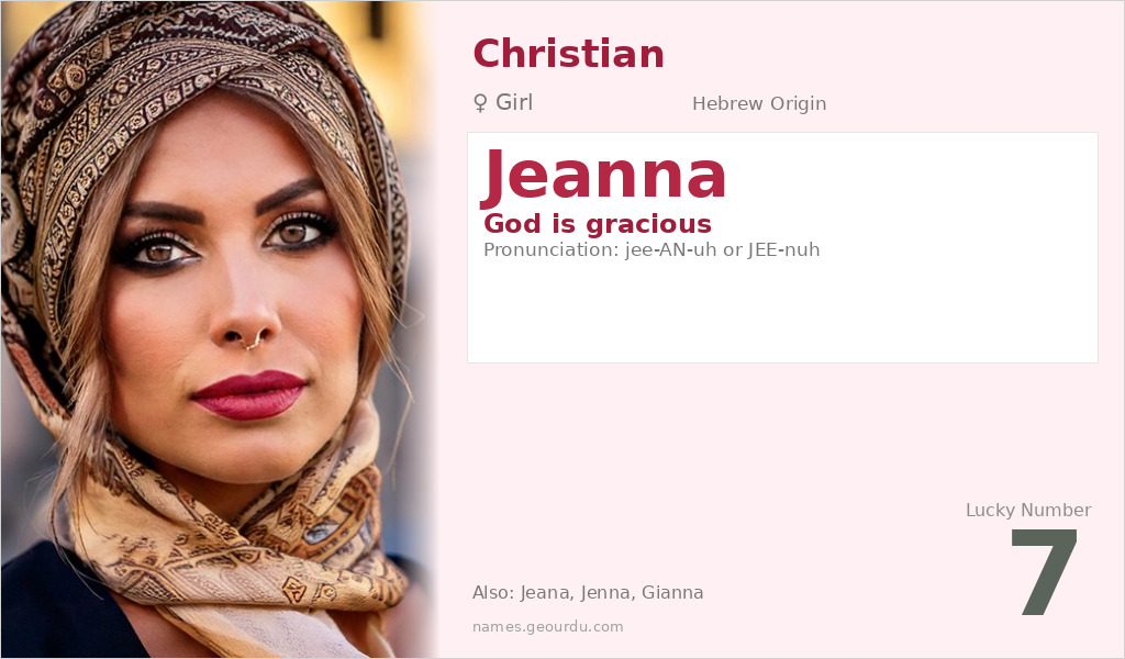 Jeanna Name Meaning and Details