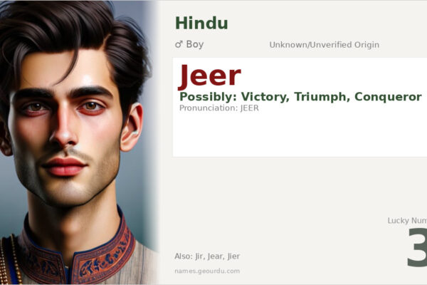 Jeer Name Meaning — Origin, Gender & Details (2025)
