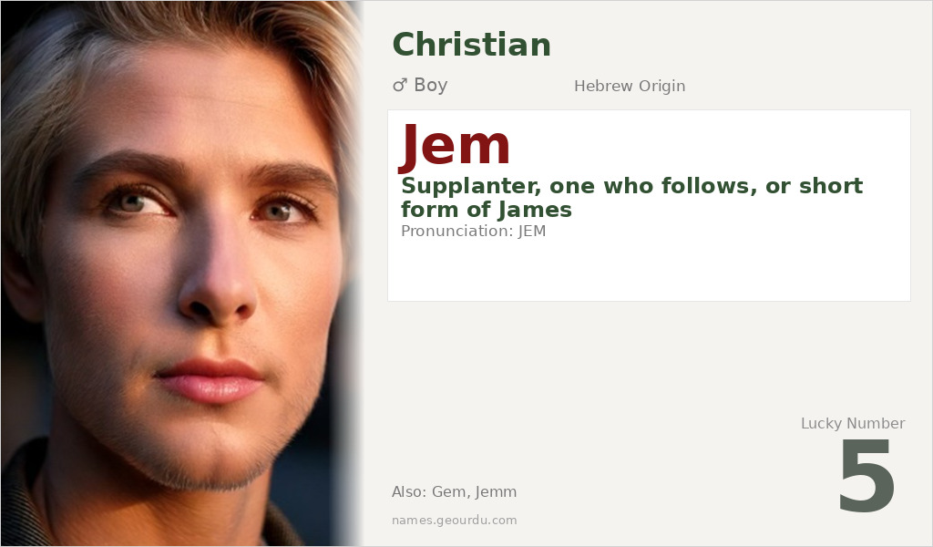 Jem Name Meaning and Details
