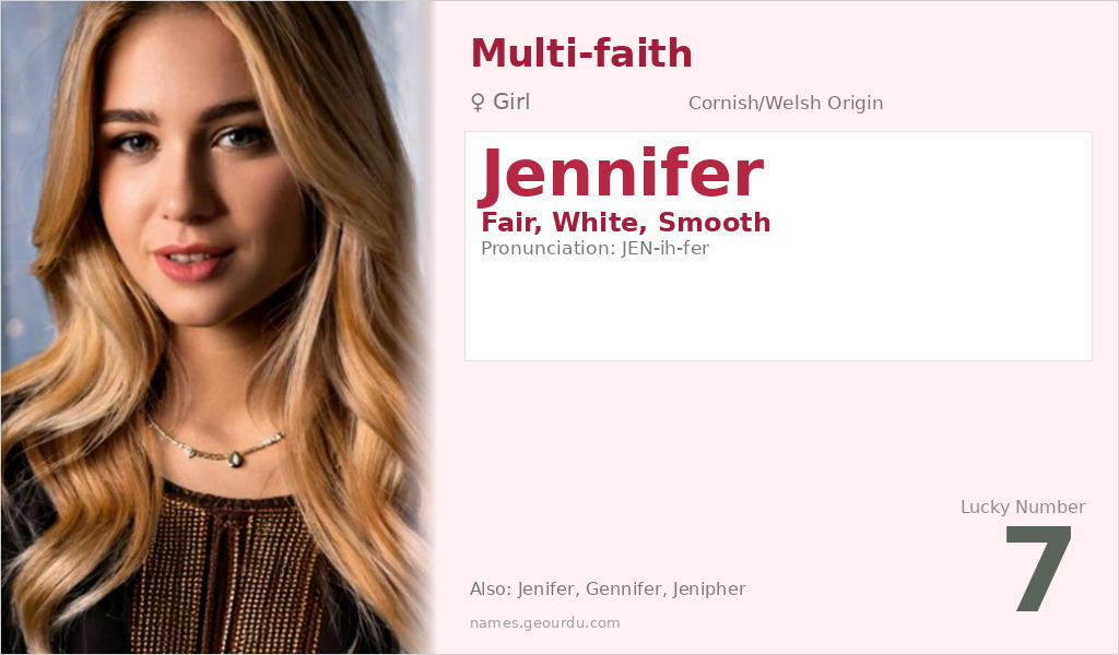 Jennifer Name Meaning and Details