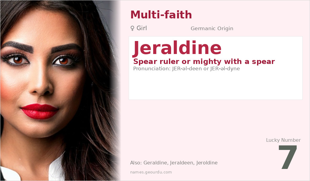 Jeraldine Name Meaning and Details