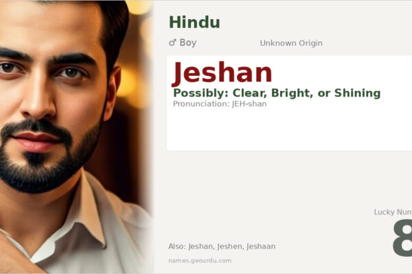 Jeshan Name Meaning — Origin, Gender & Details (2025)