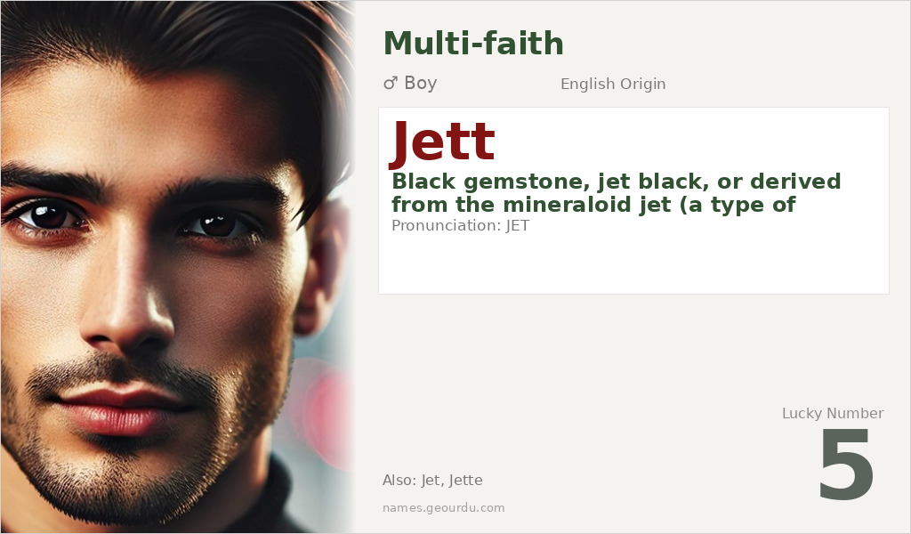 Jett Name Meaning and Details