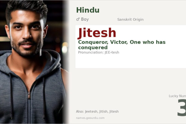 Jitesh Name Meaning — Sanskrit Origin, Boy Name & Details (2025)