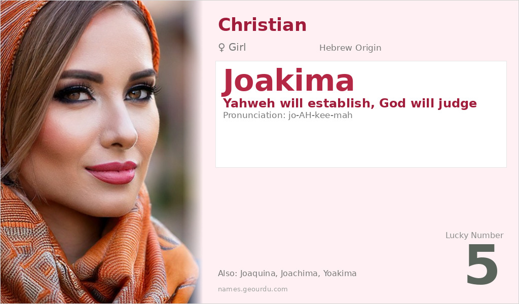 Joakima Name Meaning and Details