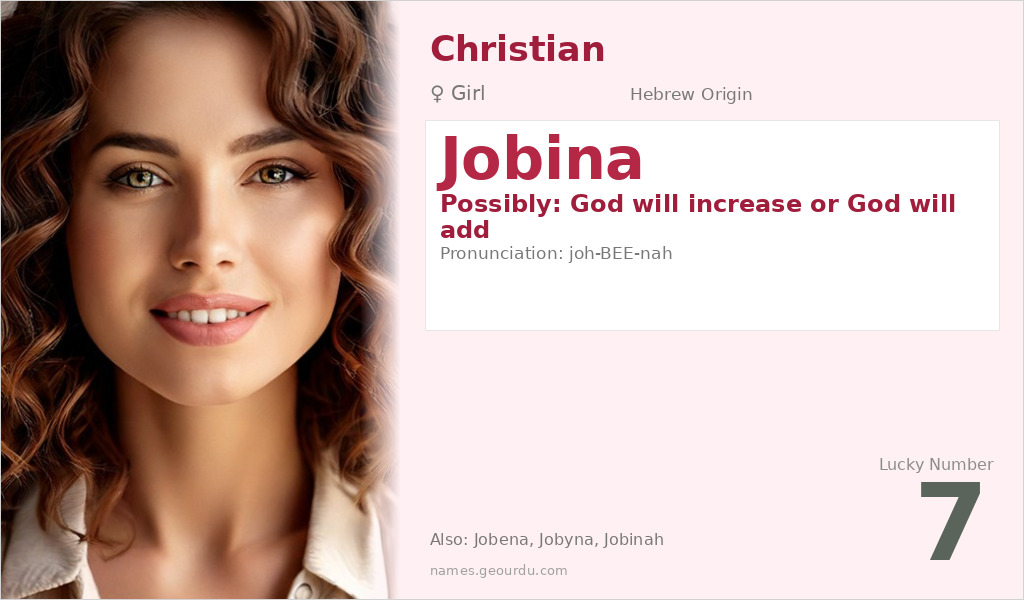 Jobina Name Meaning and Details