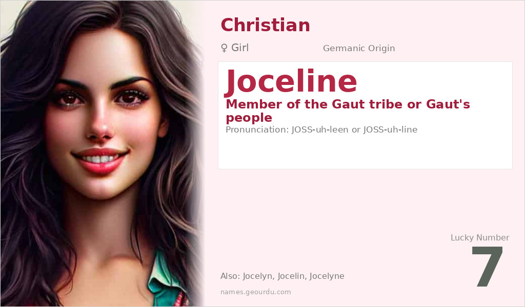 Joceline Name Meaning and Details