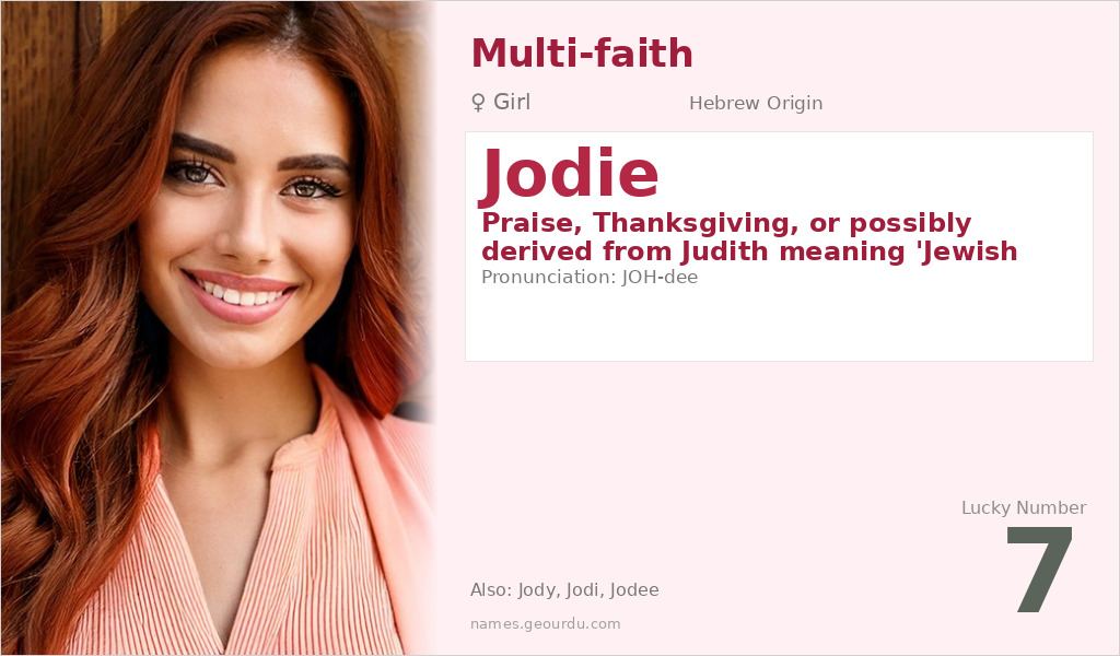 Jodie Name Meaning and Details