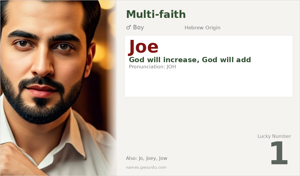 Joe Name Meaning and Details