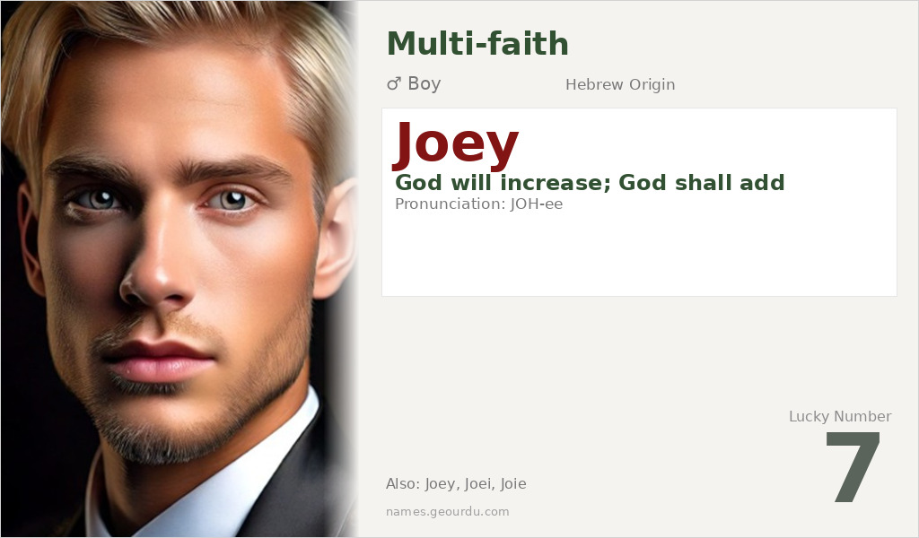 Joey Name Meaning and Details