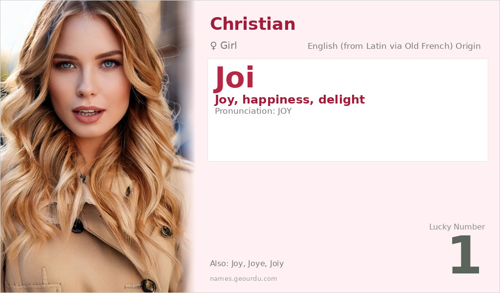 Joi Name Meaning and Details