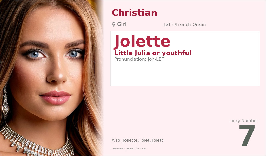 Jolette Name Meaning and Details