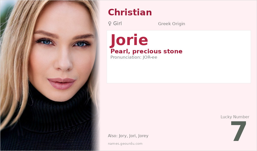 Jorie Name Meaning and Details