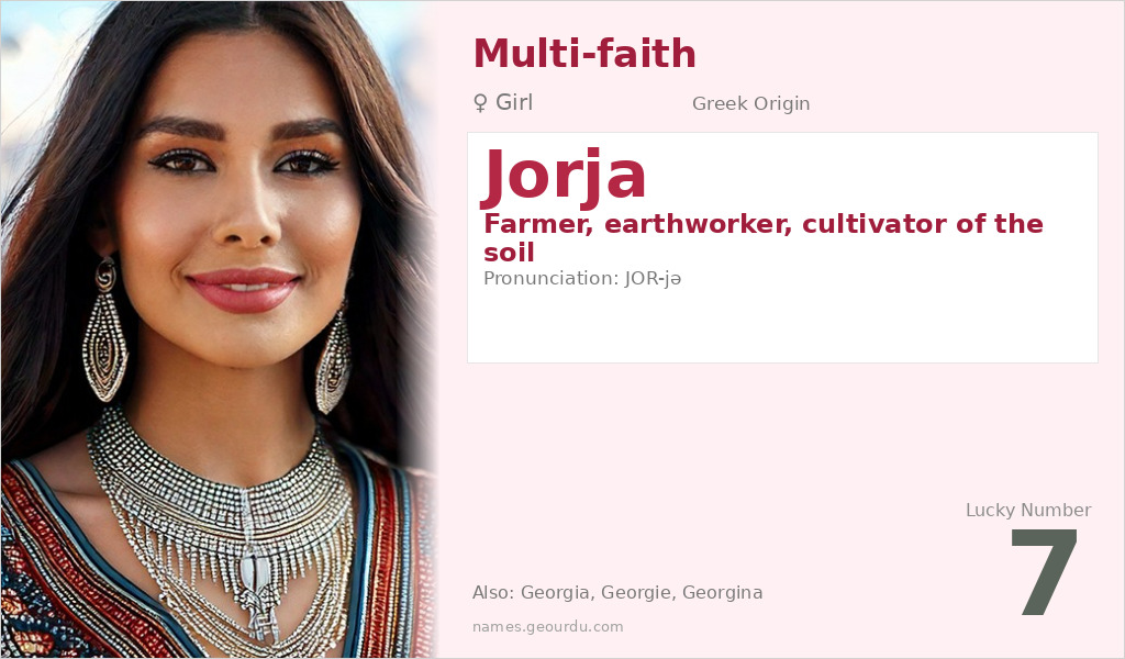 Jorja Name Meaning and Details