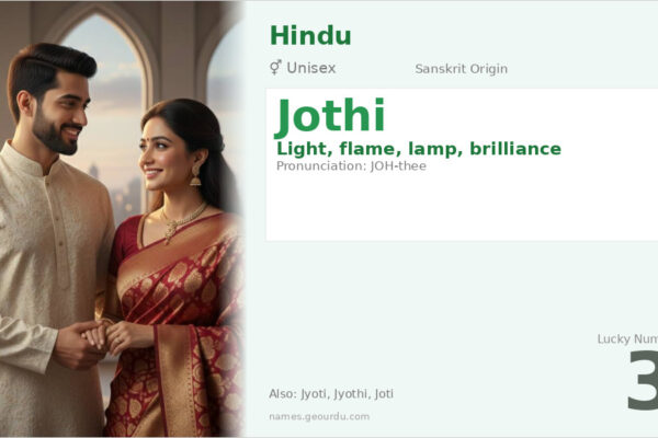 Jothi Name Meaning — Sanskrit Origin, Gender & Details (2025)