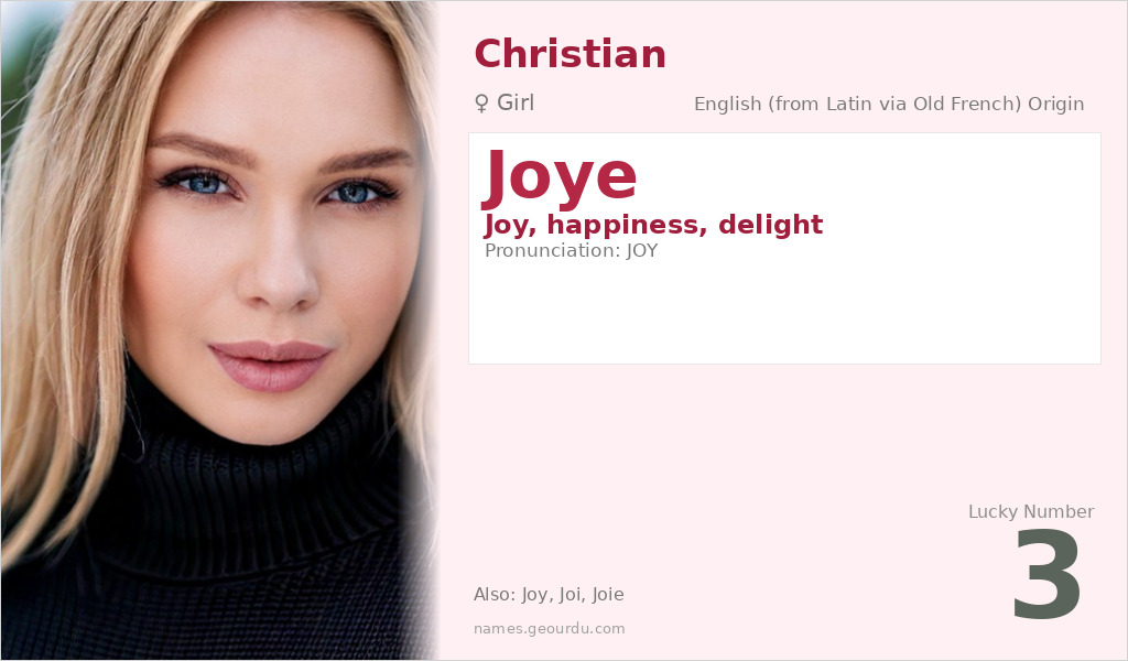 Joye Name Meaning and Details