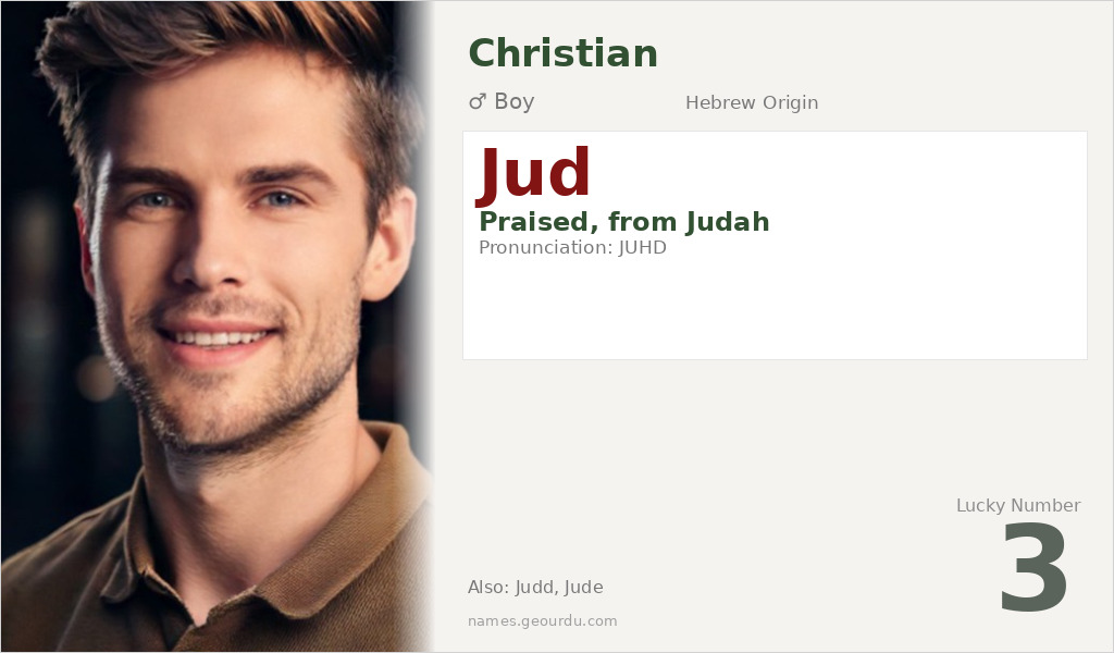 Jud Name Meaning and Details