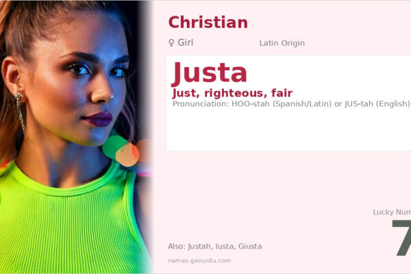 Justa Name Meaning — Latin Origin, Girl Name & History (2025)