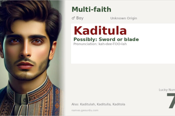 Kaditula Name Meaning — Origin, Gender & Details (2025)