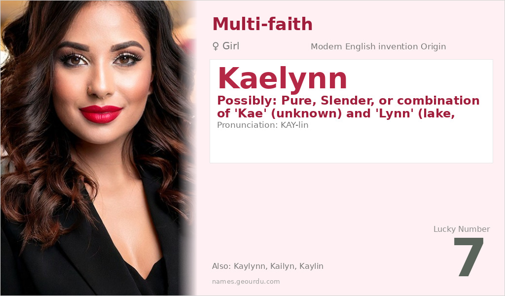 Kaelynn Name Meaning and Details