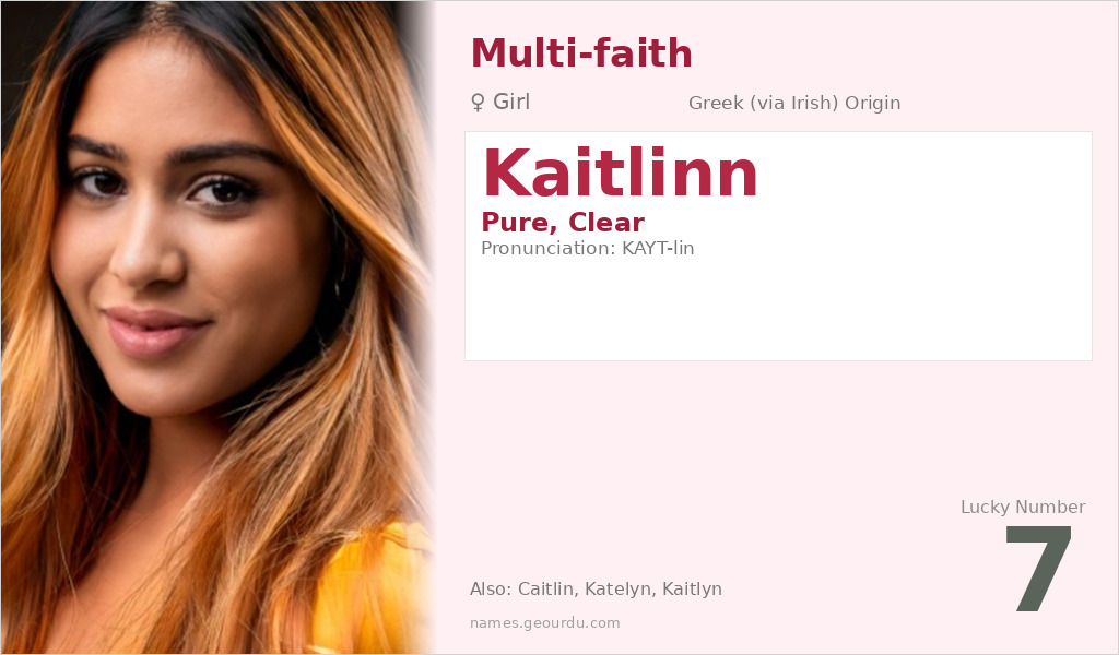 Kaitlinn Name Meaning and Details