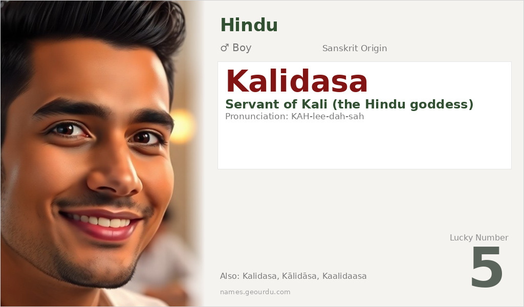 Kalidasa Name Meaning and Details