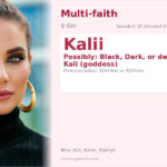 Kalii Name Meaning and Details