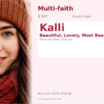 Kalli Name Meaning and Details