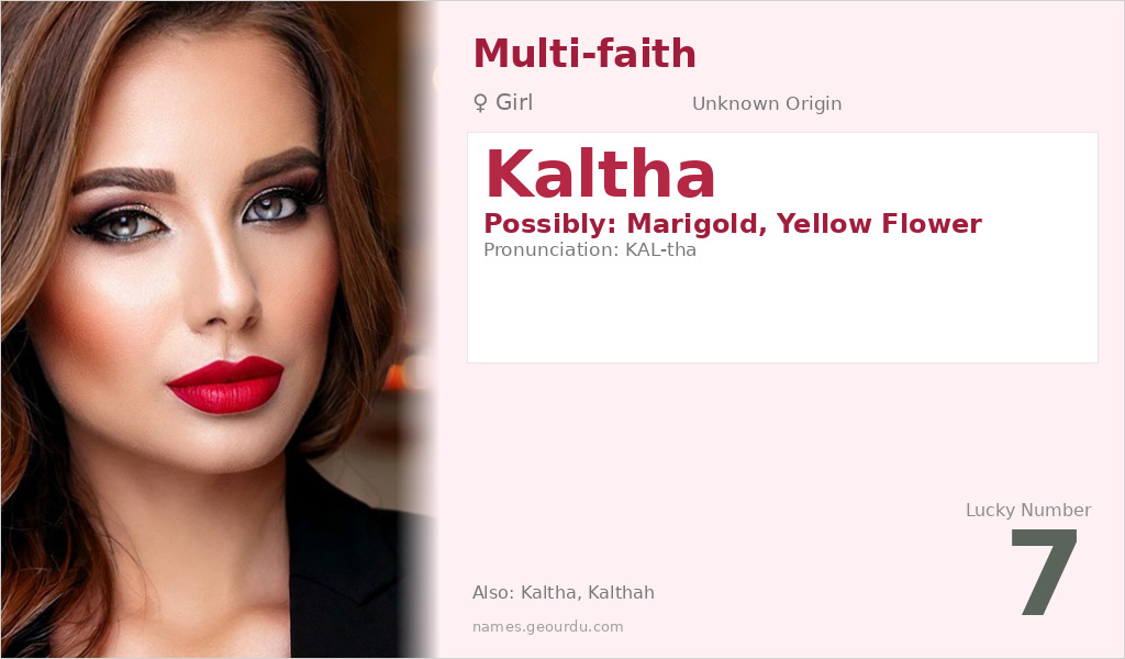 Kaltha Name Meaning and Details