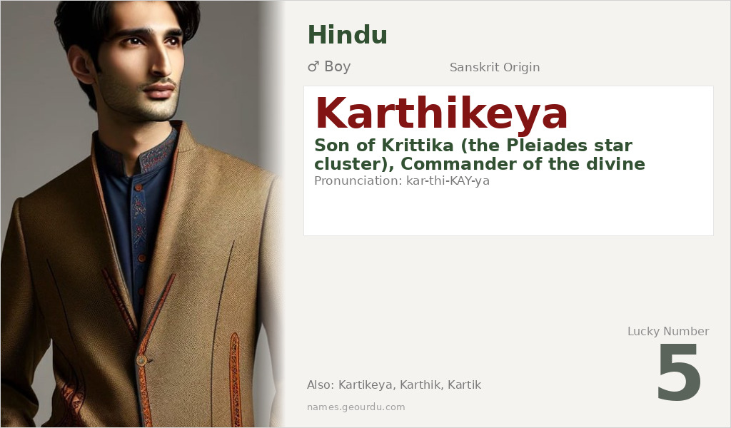 Karthikeya Name Meaning and Details
