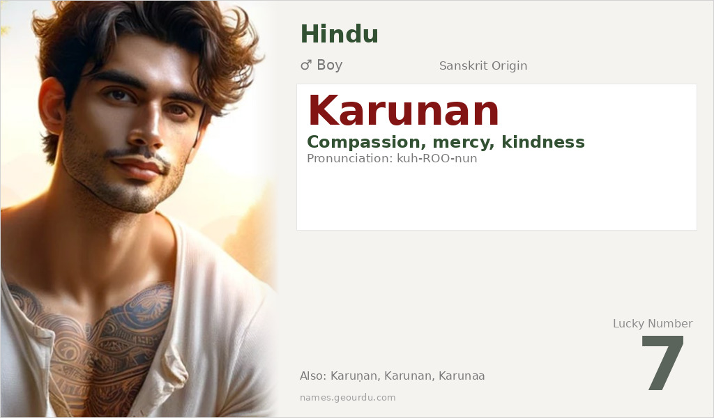 Karunan Name Meaning and Details