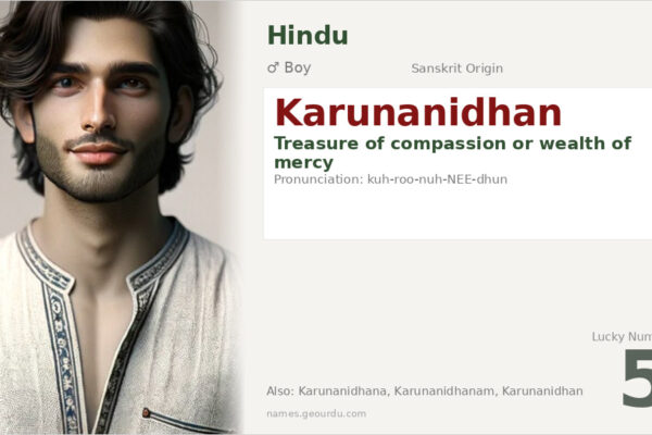 Karunanidhan Name Meaning — Sanskrit Origin, Boy Name & Details (2025)