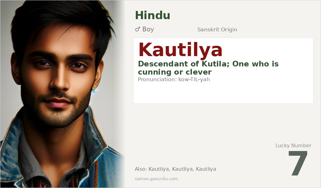Kautilya Name Meaning and Details