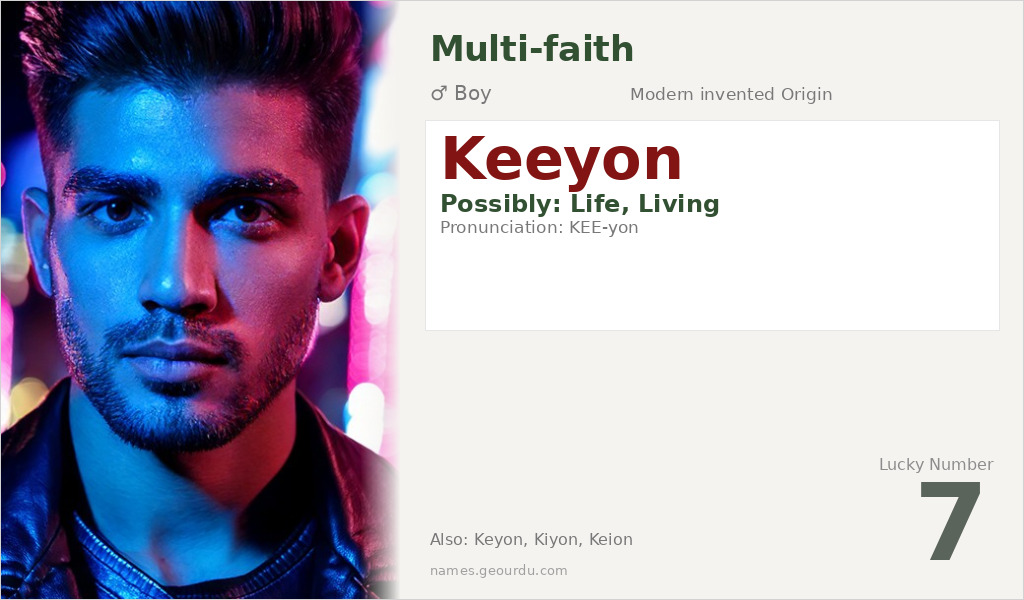 Keeyon Name Meaning and Details