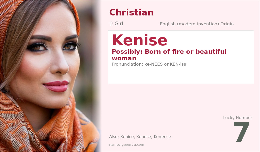 Kenise Name Meaning and Details