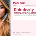 Khimberly Name Meaning and Details